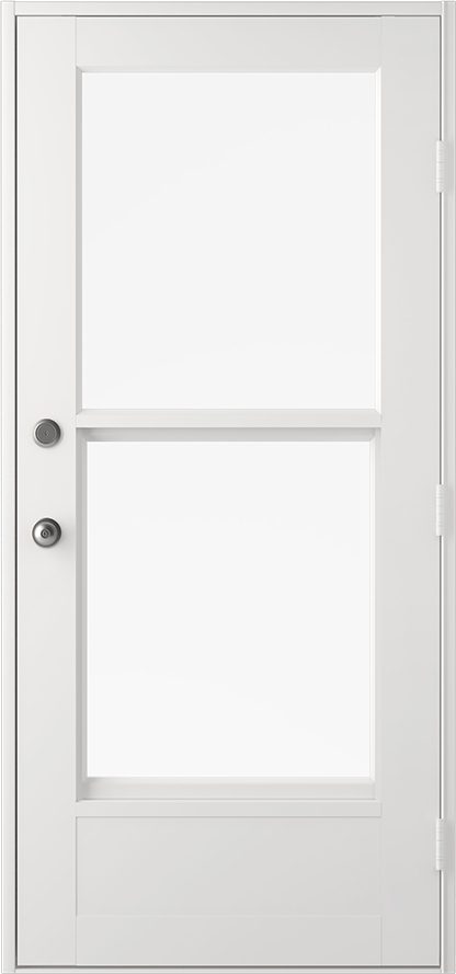 White Cabana Door Clear