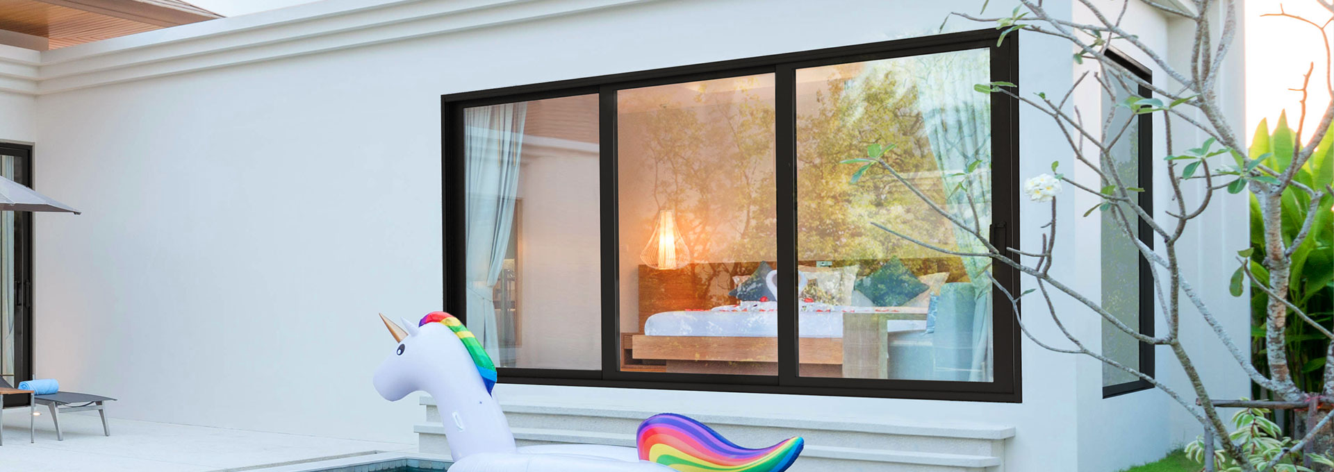 black vinyl windows - black window frames - residential windows