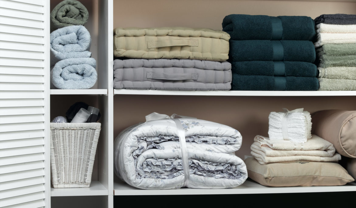 Reorganizing a linen closet